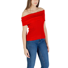 Only Red Polyester Sweater - Blouses