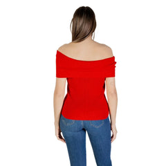 Only Red Polyester Sweater - Blouses