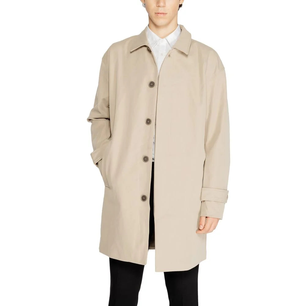 Only & Sons Beige Polyester Trench Coat - IT54 | XXL