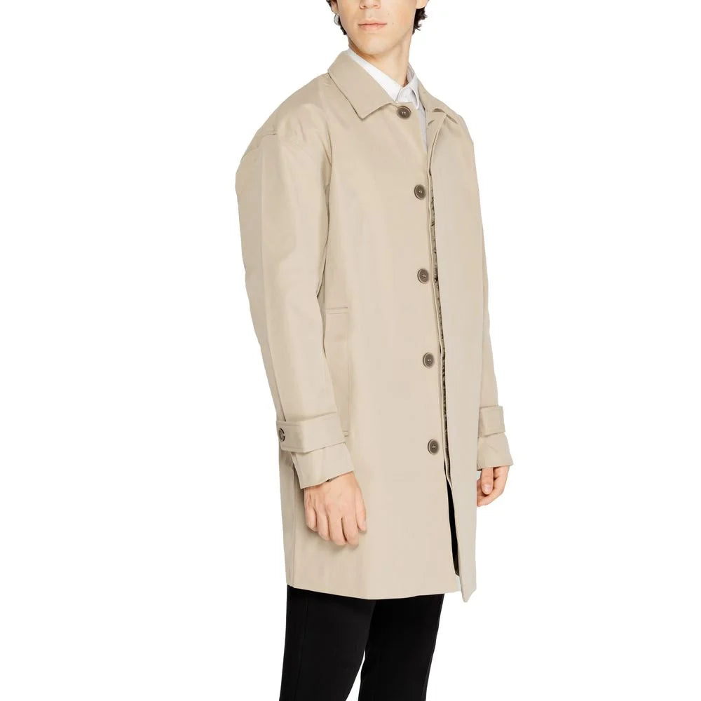 Only & Sons Beige Polyester Trench Coat - IT54 | XXL