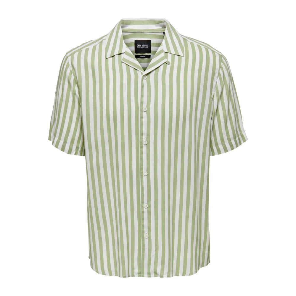 Only & Sons Green Viscose Shortsleeve - IT44 | S - Shirts