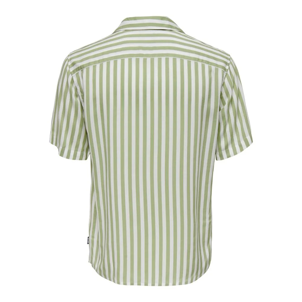 Only & Sons Green Viscose Shortsleeve - IT44 | S - Shirts