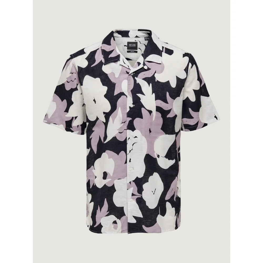 Only & Sons Purple Linen Shortsleeve - IT48 | L - Shirts
