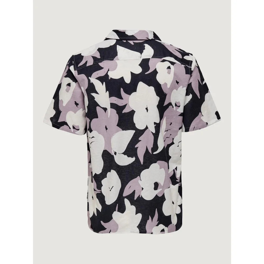 Only & Sons Purple Linen Shortsleeve - IT48 | L - Shirts