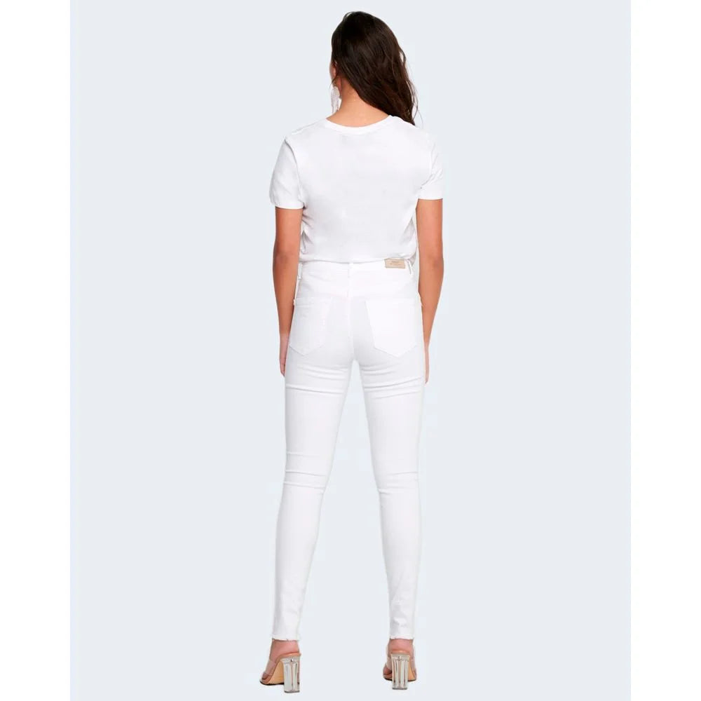 Only White Cotton Skinny Jean - Jeans