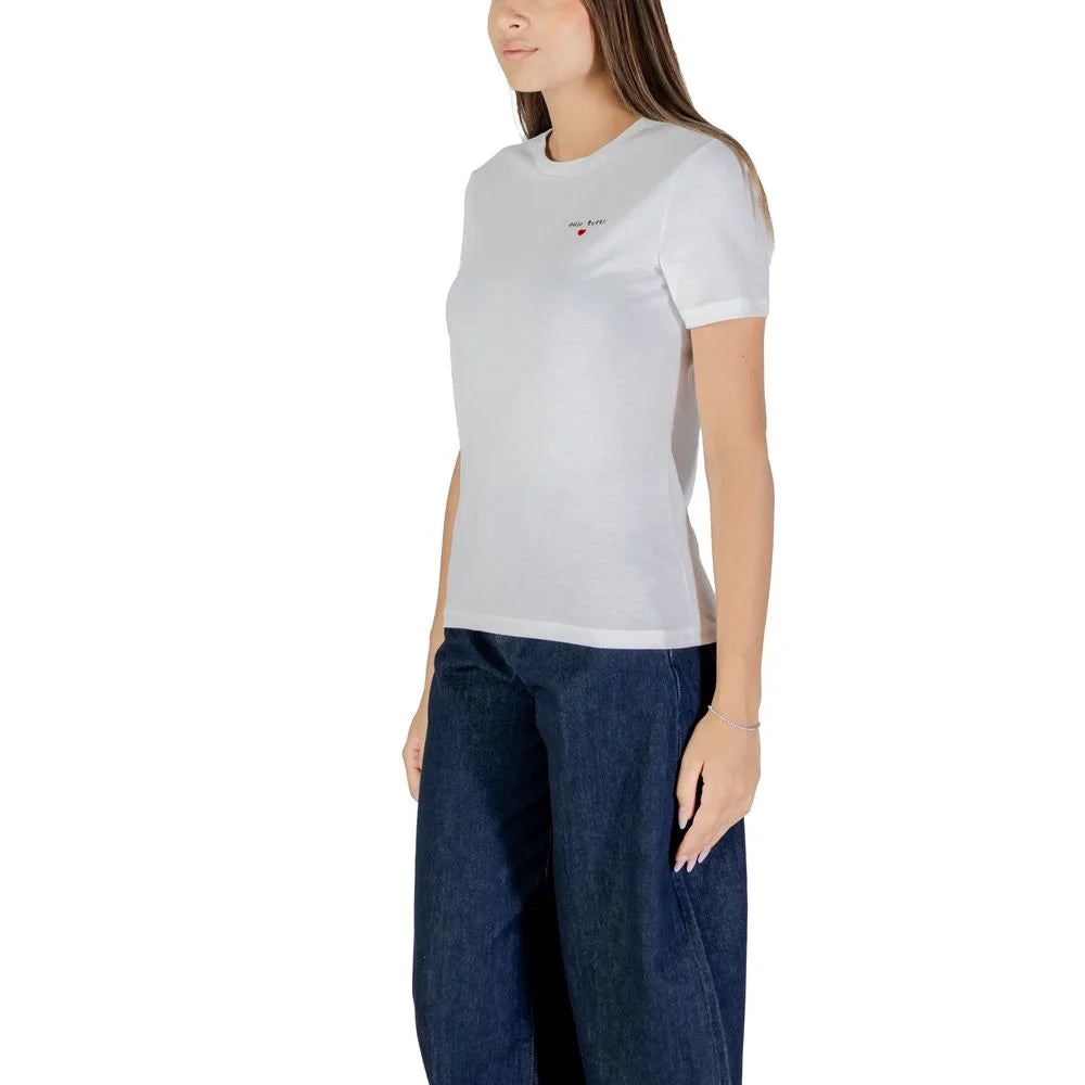 Only White Cotton T-Shirt - T-Shirts