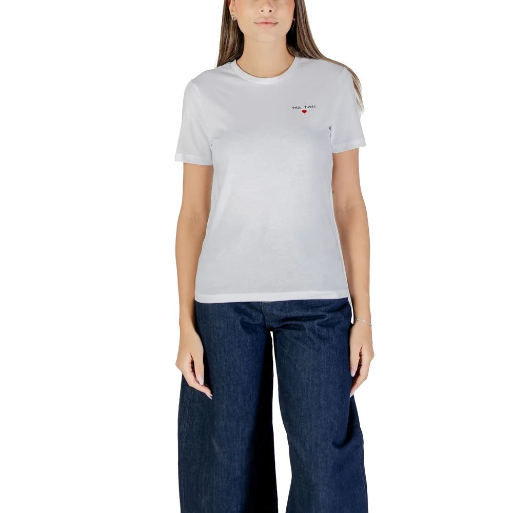 Only White Cotton T-Shirt - T-Shirts