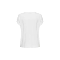Only White Polyester T-Shirt - T-Shirts