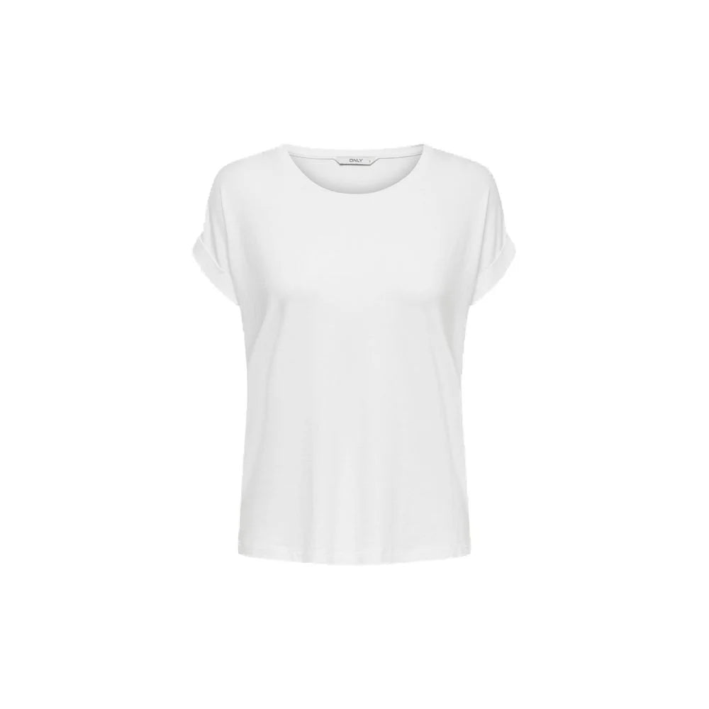 Only White Polyester T-Shirt - T-Shirts