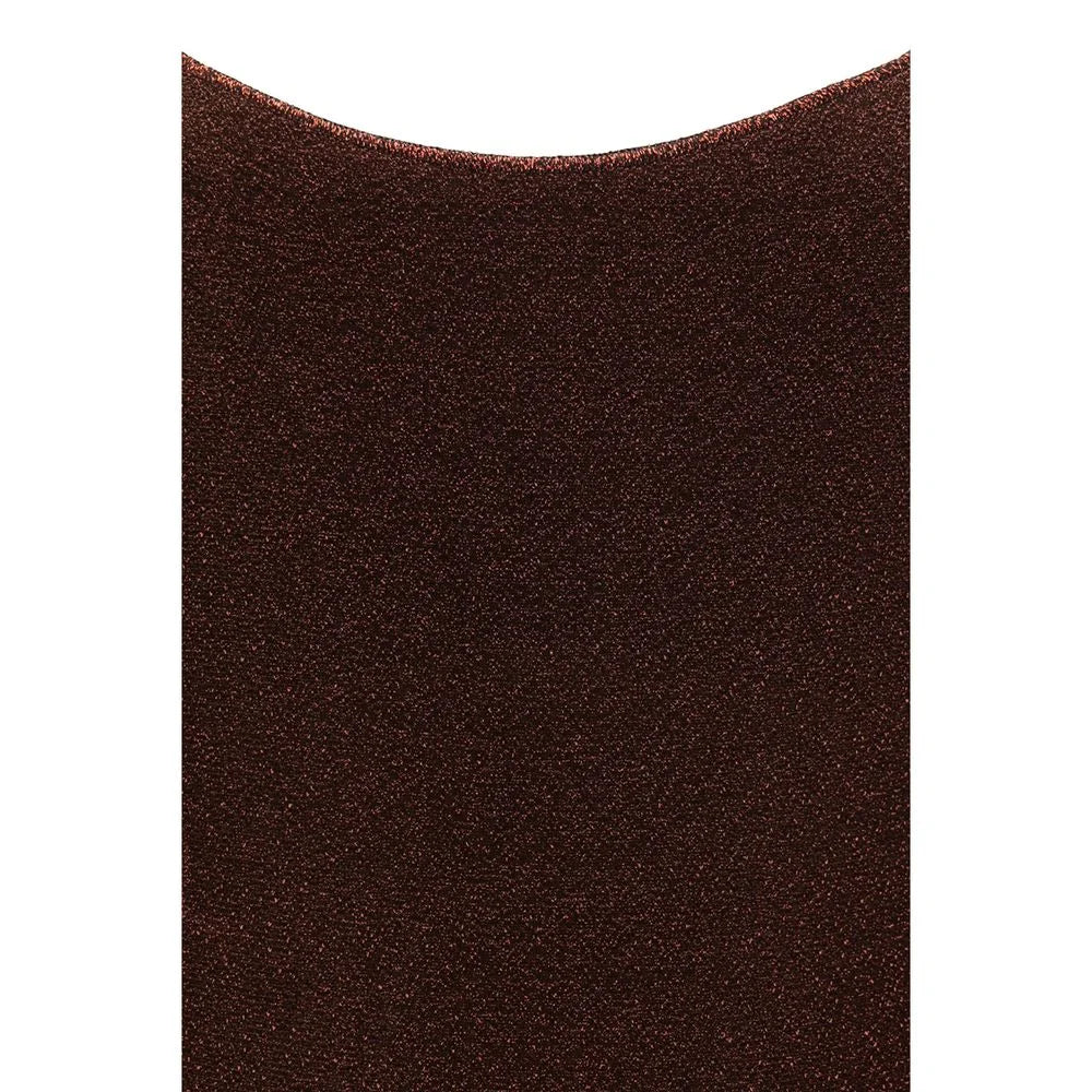 Oséree Brown Metal One-Piece Swimsuit