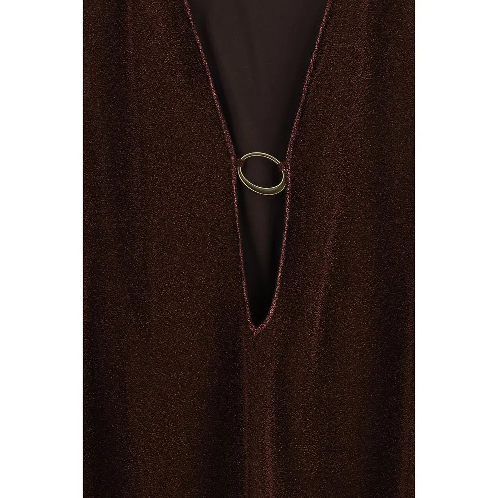 Oséree Brown Polyamide Bermuda Shorts