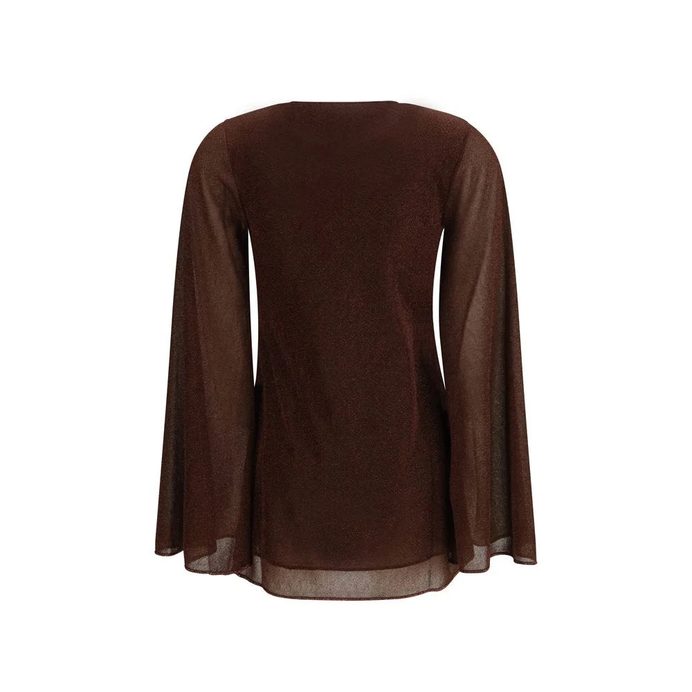 Oséree Brown Polyamide Bermuda Shorts