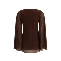 Oséree Brown Polyamide Bermuda Shorts