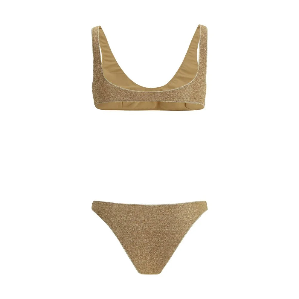 Oséree Gold Polyamide One-Piece Swimsuit - S