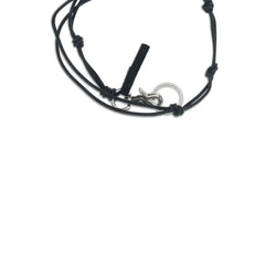 Our Legacy Black Calf Leather Bos Taurus Necklace - One Size