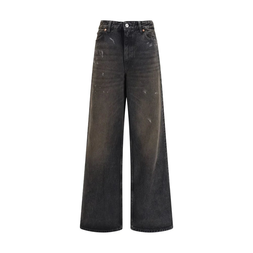 Our Legacy Svart Bomulls Jeans med Avslappet Passform