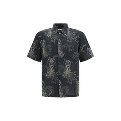 Our Legacy Chemise Gris en Coton à Motif - Chemises