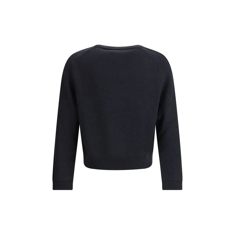 Our Legacy True Roundneck in Off Black Rustic Merino - Sweaters