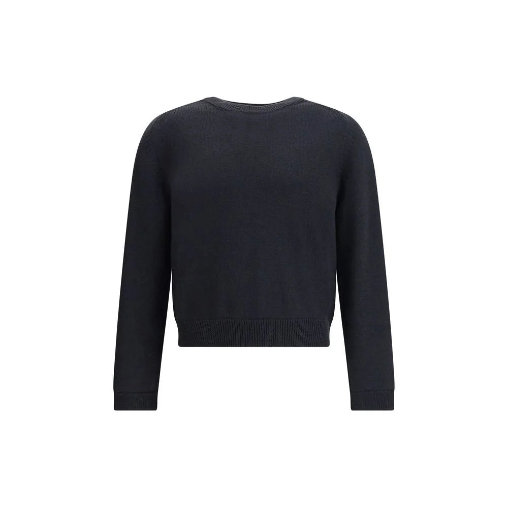 Our Legacy True Roundneck in Off Black Rustic Merino - Sweaters