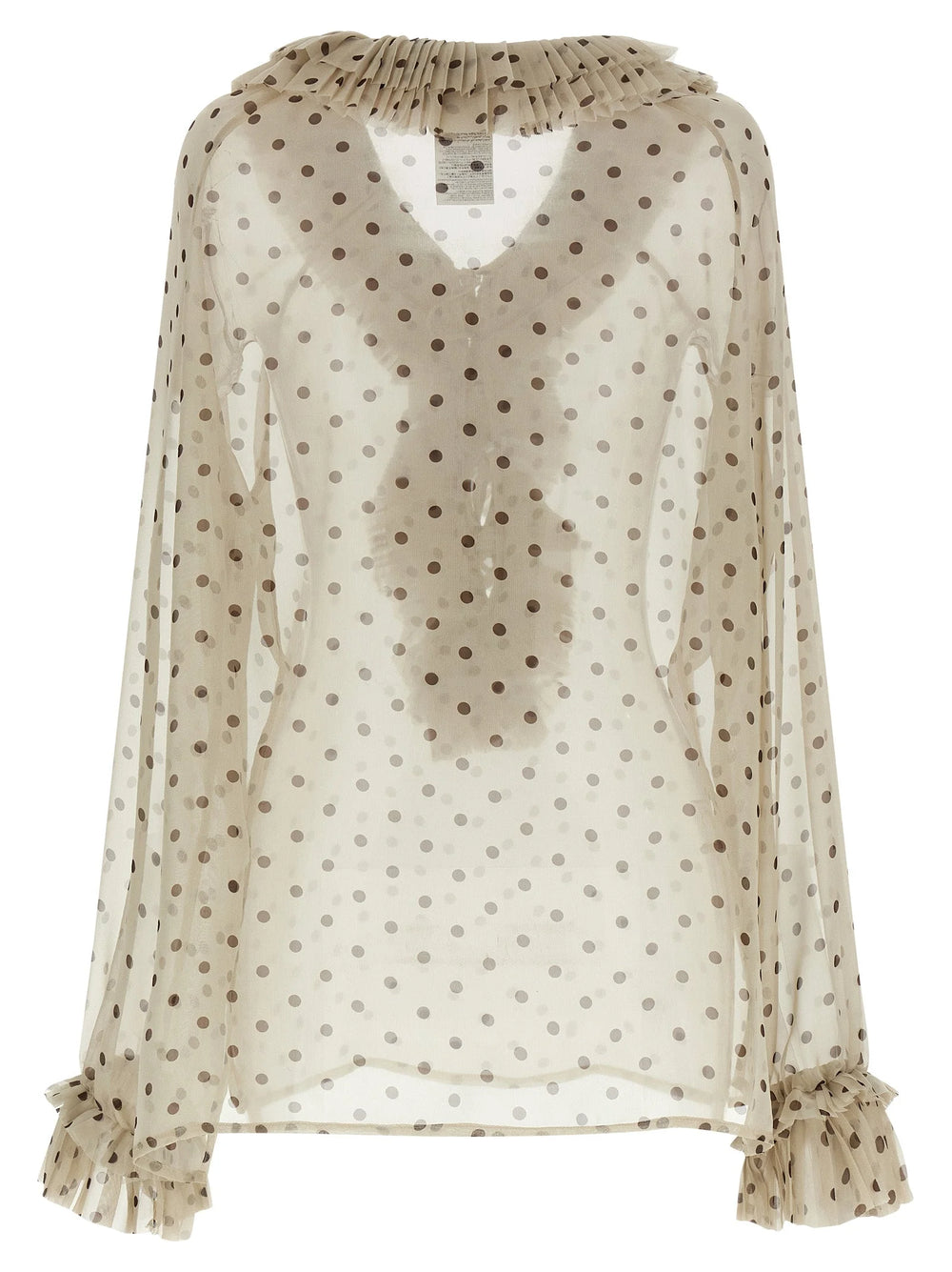P.A.R.O.S.H. Beige Polyester Blouse