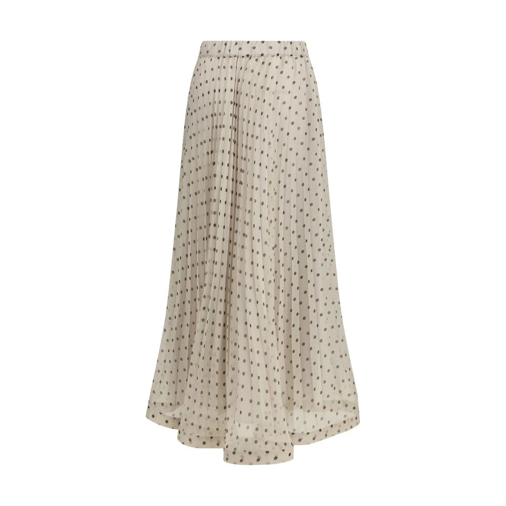 P.A.R.O.S.H. Beige Polyester Long Skirt