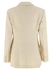 P.A.R.O.S.H. Beige Viscose Blazer - XL