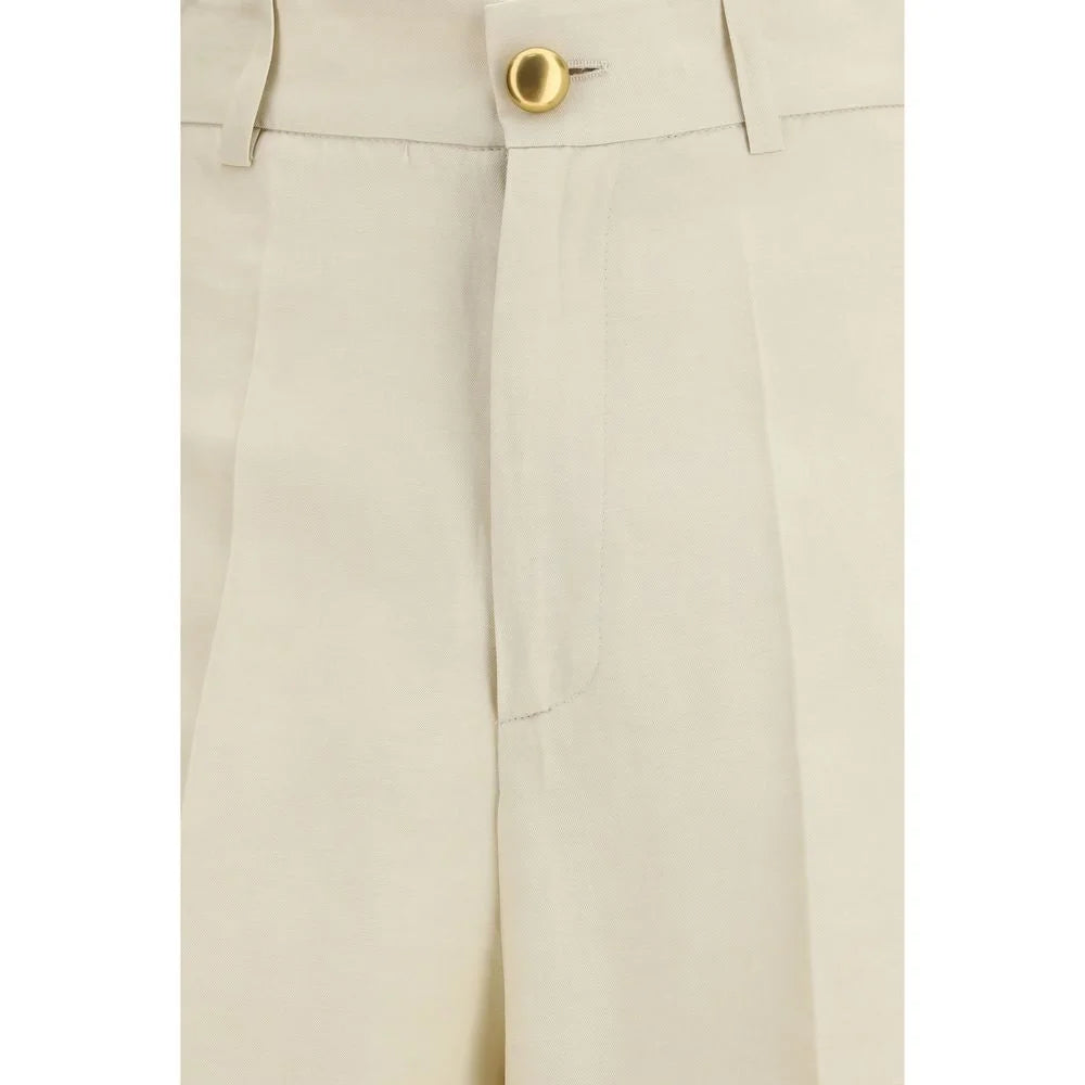 P.A.R.O.S.H. Beige Viscose Casual Pants