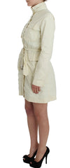 P.A.R.O.S.H. Beige Weather Proof Trench Jacket Coat - S - Trench Coats