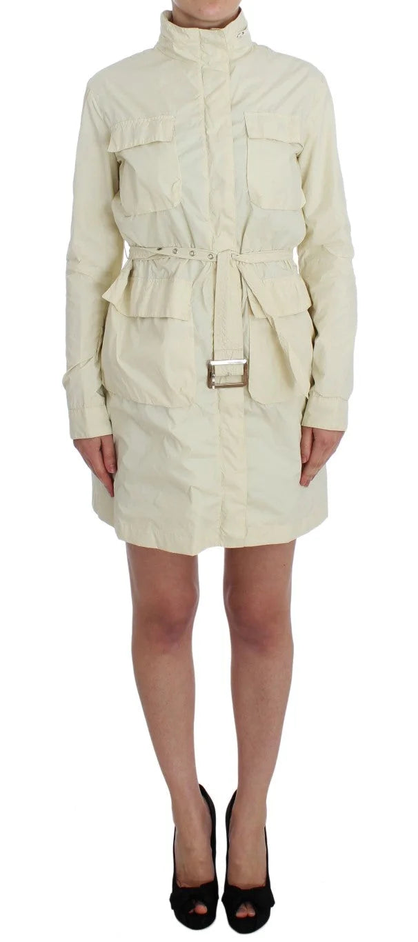 P.A.R.O.S.H. Beige Weather Proof Trench Jacket Coat - S - Trench Coats