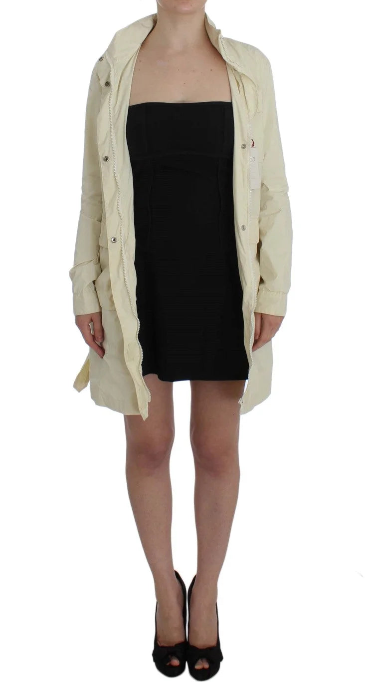P.A.R.O.S.H. Beige Weather Proof Trench Jacket Coat - S - Trench Coats