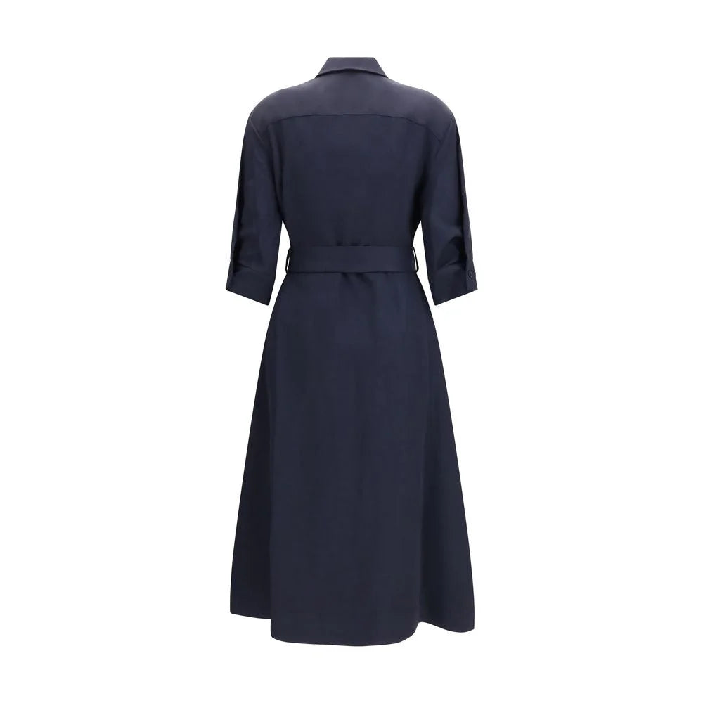 P.A.R.O.S.H. Blå Viscose Casual Kjole