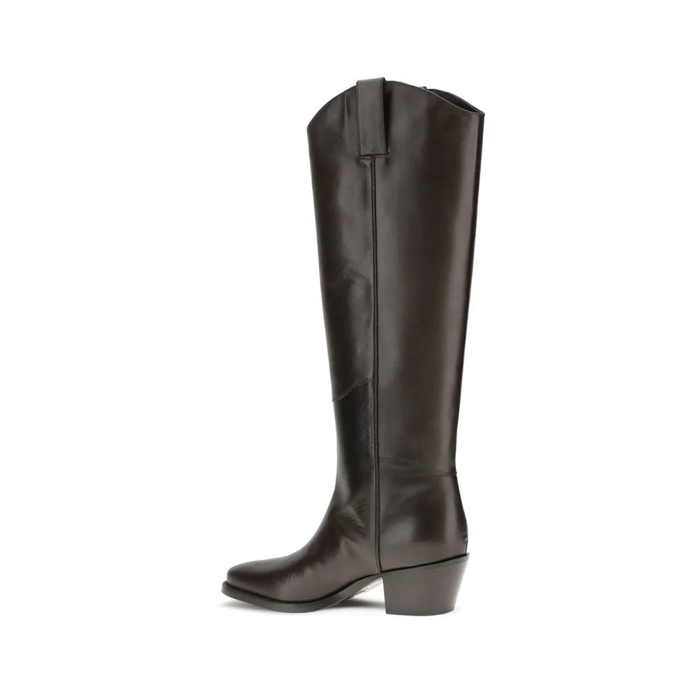 P.A.R.O.S.H. Brown Calf Leather Bos Taurus Boots - EU39/US9