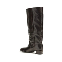 P.A.R.O.S.H. Brown Calf Leather Bos Taurus Flat Boots