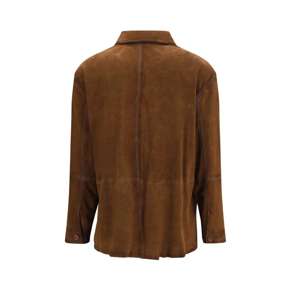 P.A.R.O.S.H. Brown Goatskin Coat - L