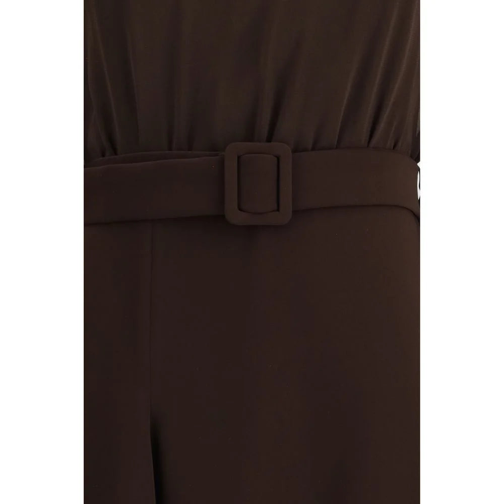 P.A.R.O.S.H. Brown Polyester Casual Dress