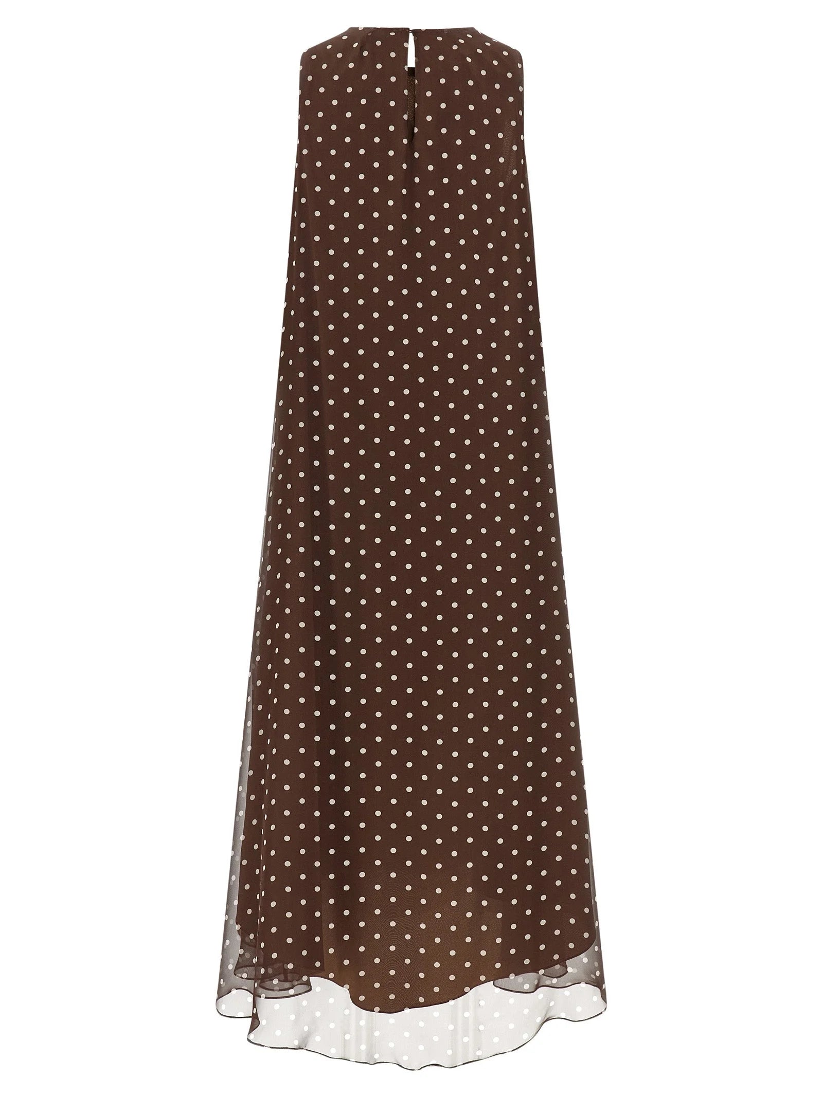 P.A.R.O.S.H. Brown Polyester Long Dress - L
