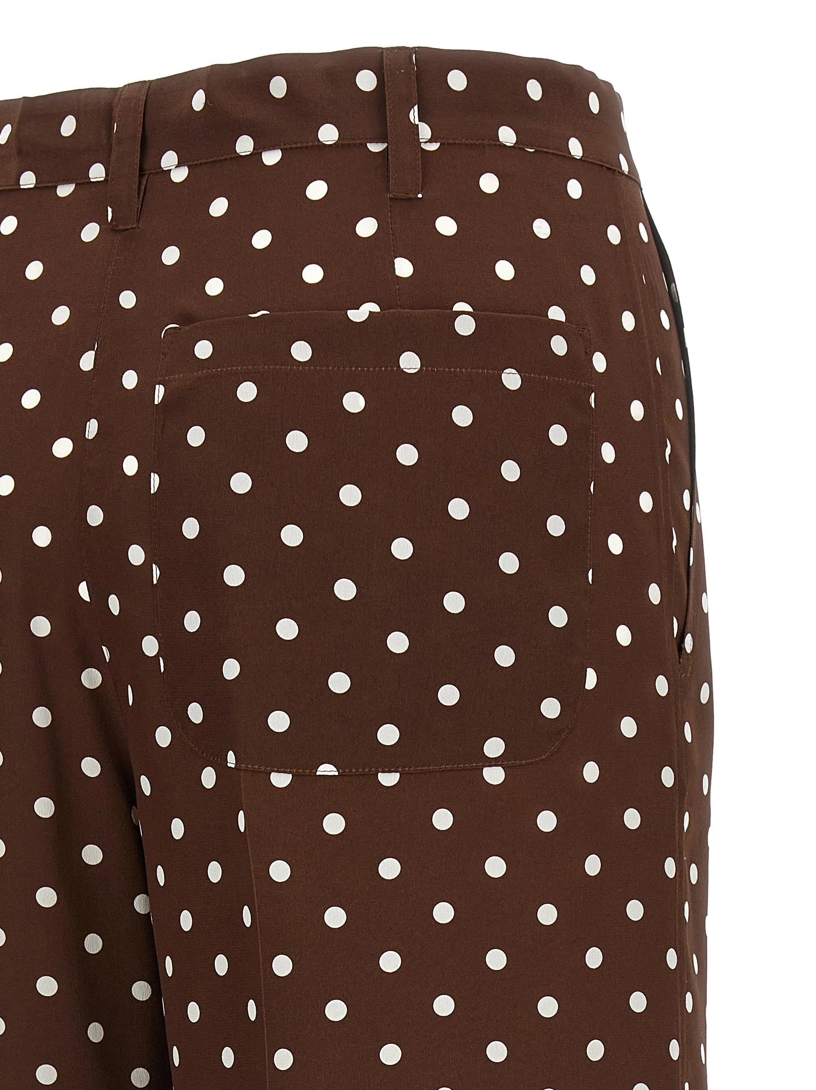 P.A.R.O.S.H. Brown Silk Casual Pants