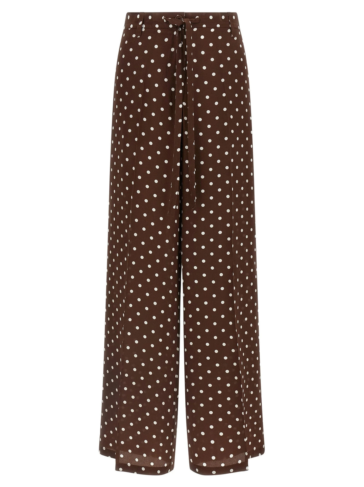 P.A.R.O.S.H. Brown Silk Casual Pants