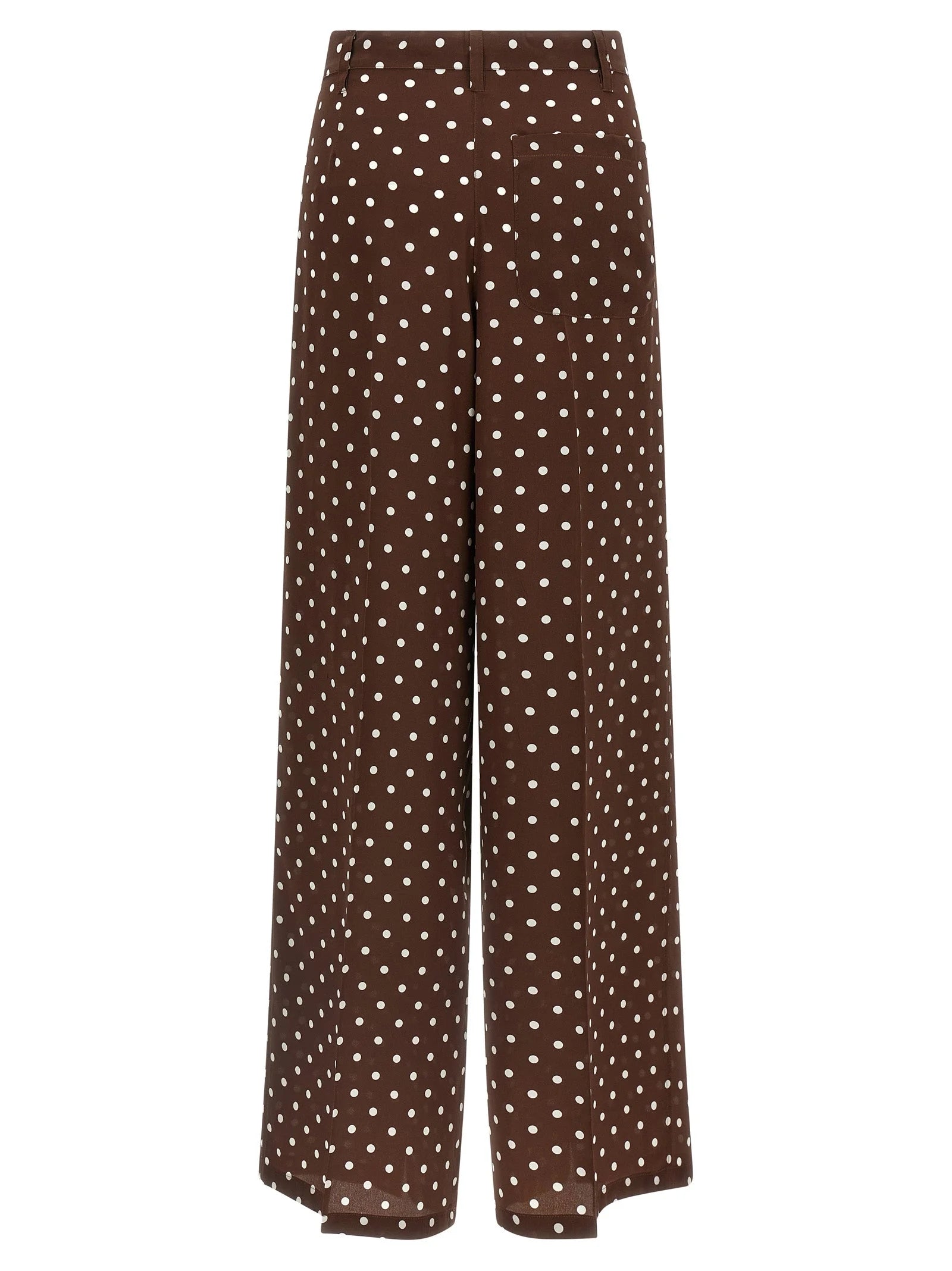 P.A.R.O.S.H. Brown Silk Casual Pants