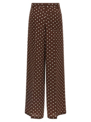 P.A.R.O.S.H. Brown Silk Casual Pants