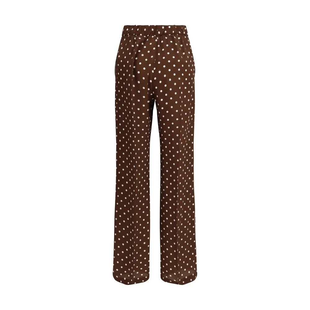 P.A.R.O.S.H. Brown Silk Casual Pants - M