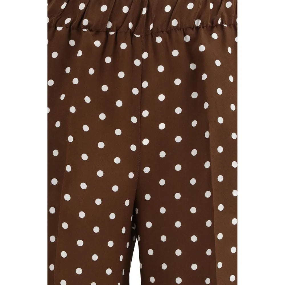 P.A.R.O.S.H. Brown Silk Casual Pants - M