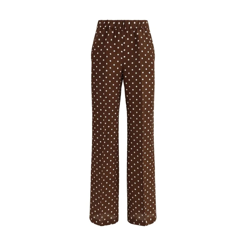 P.A.R.O.S.H. Brown Silk Casual Pants - M