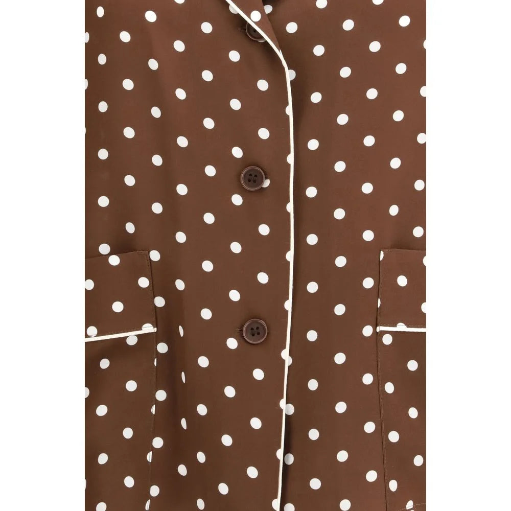 P.A.R.O.S.H. Brown Silk Pattern Shirt