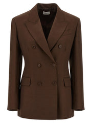 P.A.R.O.S.H. Brown Viscose Blazer