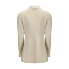 P.A.R.O.S.H. Cream Cotton Blazer