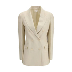 P.A.R.O.S.H. Cream Cotton Blazer