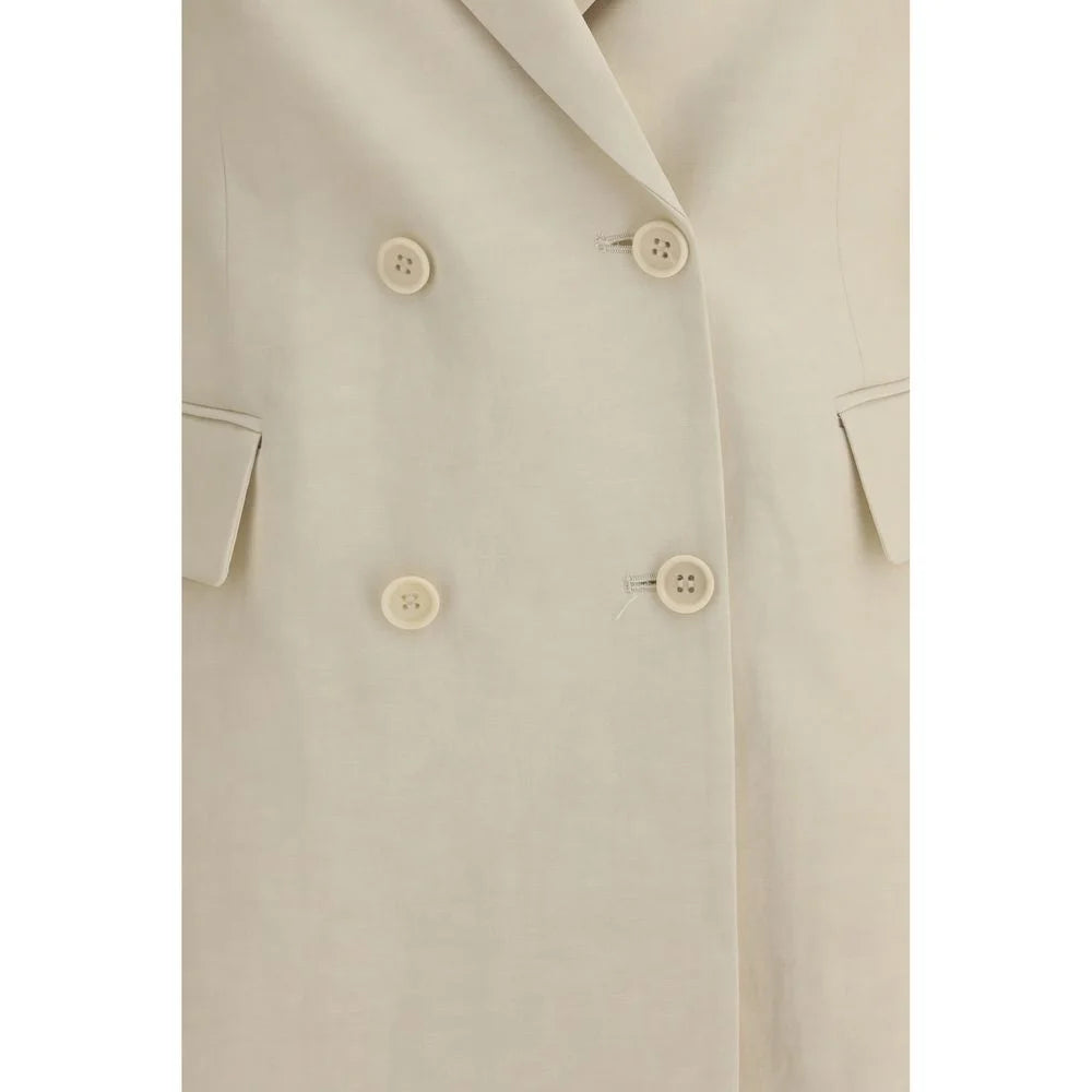 P.A.R.O.S.H. Cream Cotton Blazer