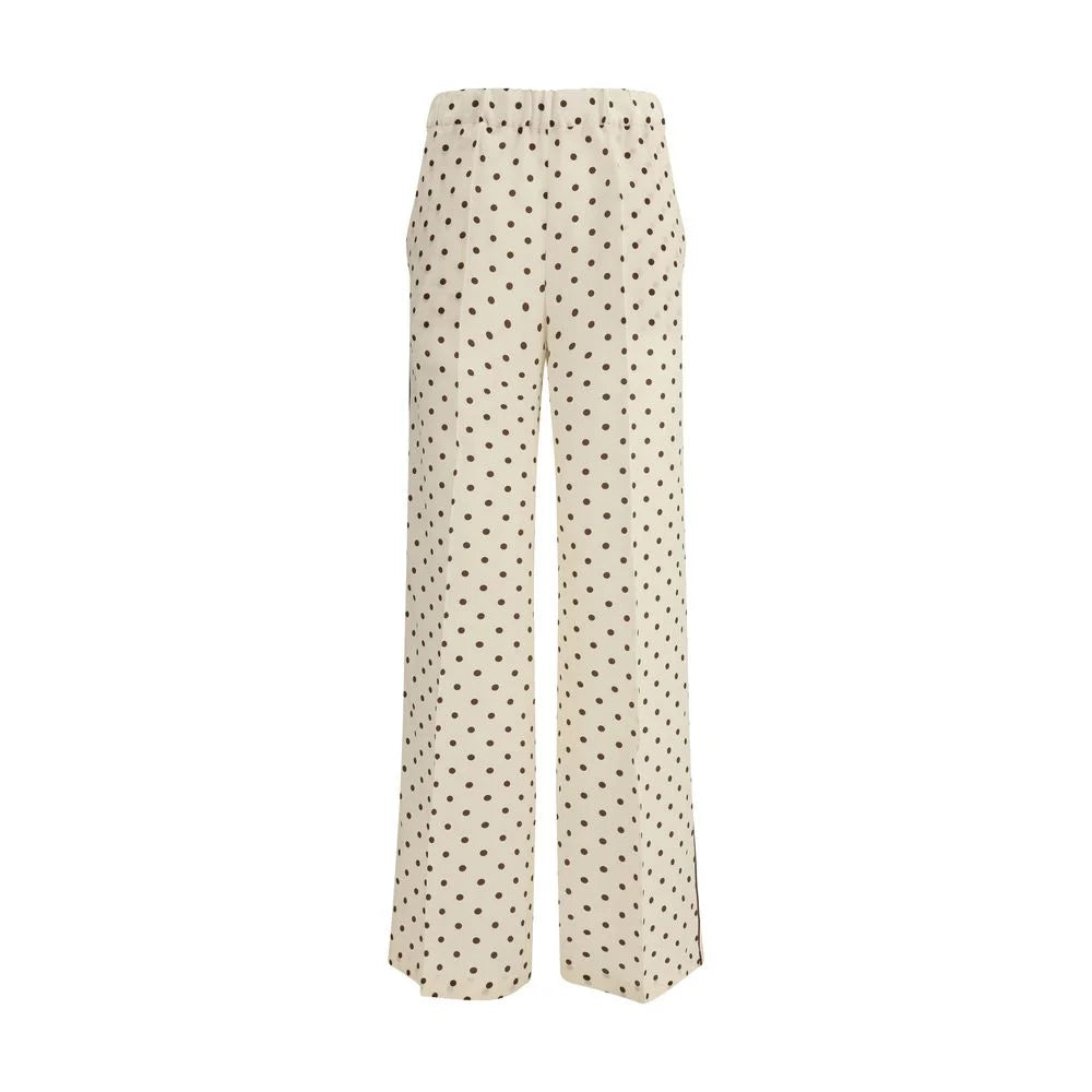P.A.R.O.S.H. Cream Silk Casual Pants