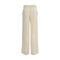 P.A.R.O.S.H. Cream Silk Casual Pants